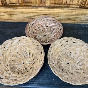 Handwoven Tan Basket Set